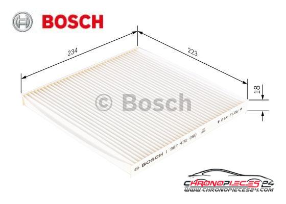 Achat de BOSCH 1 987 432 090 Filtre, air de l'habitacle pas chères