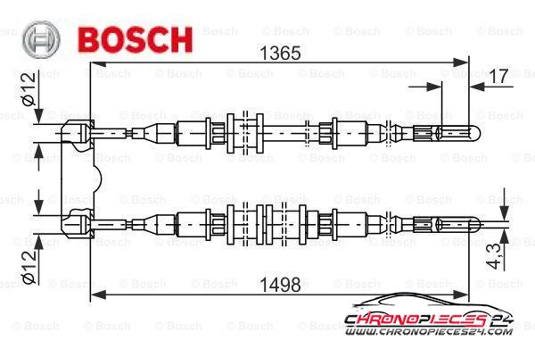 Achat de BOSCH 1 987 477 130 Tirette à câble, frein de stationnement pas chères