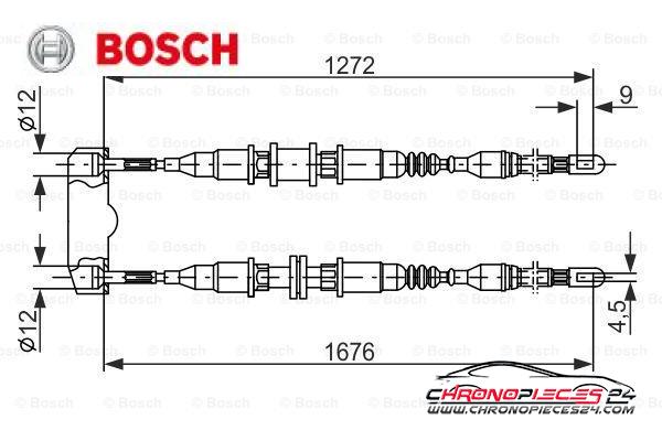 Achat de BOSCH 1 987 477 136 Tirette à câble, frein de stationnement pas chères