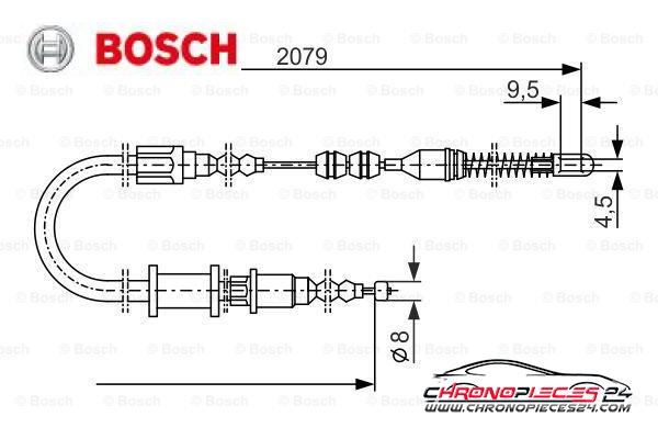 Achat de BOSCH 1 987 477 141 Tirette à câble, frein de stationnement pas chères