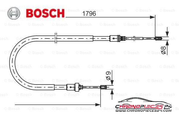 Achat de BOSCH 1 987 477 235 Tirette à câble, frein de stationnement pas chères