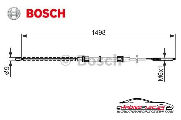 Achat de BOSCH 1 987 477 338 Tirette à câble, frein de stationnement pas chères