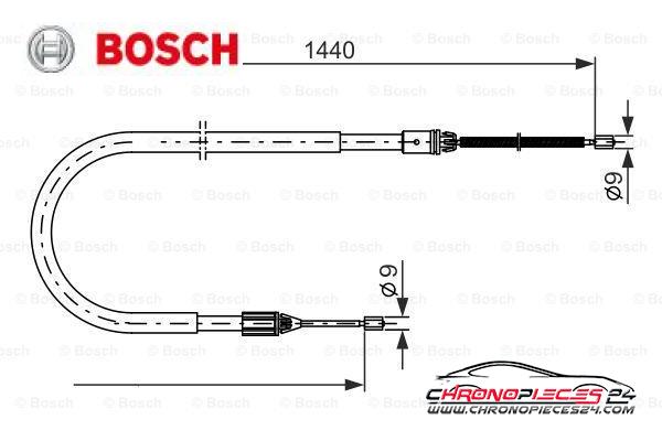 Achat de BOSCH 1 987 477 475 Tirette à câble, frein de stationnement pas chères