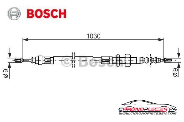 Achat de BOSCH 1 987 477 491 Tirette à câble, frein de stationnement pas chères