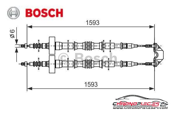 Achat de BOSCH 1 987 477 527 Tirette à câble, frein de stationnement pas chères