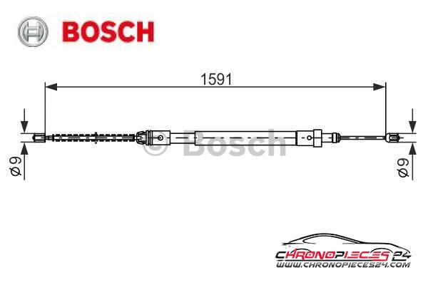 Achat de BOSCH 1 987 477 580 Tirette à câble, frein de stationnement pas chères