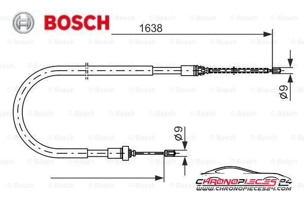 Achat de BOSCH 1 987 477 586 Tirette à câble, frein de stationnement pas chères