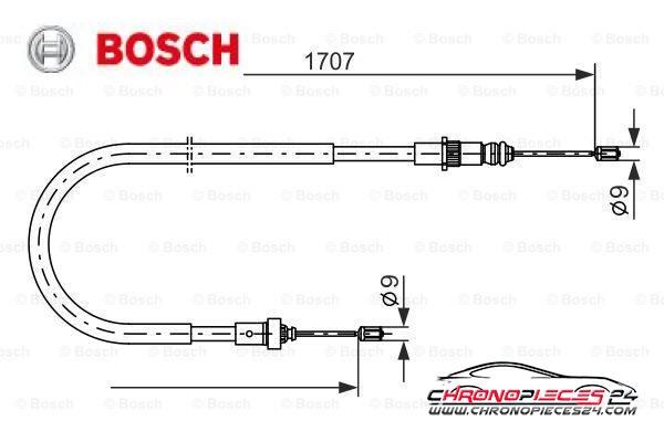 Achat de BOSCH 1 987 477 587 Tirette à câble, frein de stationnement pas chères