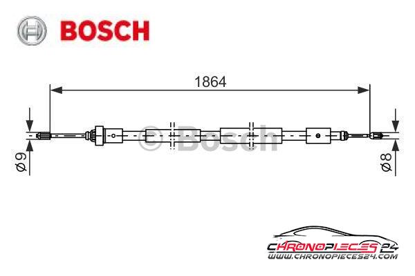 Achat de BOSCH 1 987 477 591 Tirette à câble, frein de stationnement pas chères