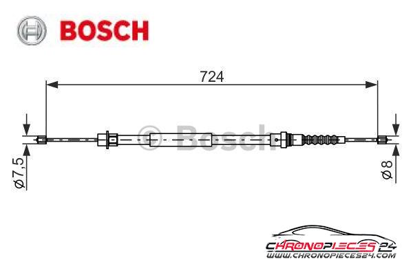 Achat de BOSCH 1 987 477 593 Tirette à câble, frein de stationnement pas chères