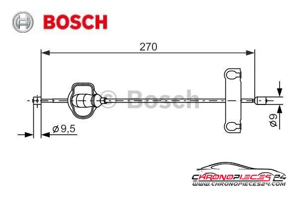 Achat de BOSCH 1 987 477 631 Tirette à câble, frein de stationnement pas chères