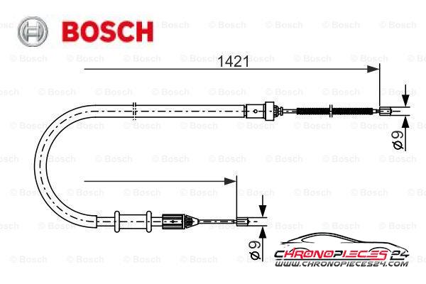 Achat de BOSCH 1 987 477 633 Tirette à câble, frein de stationnement pas chères