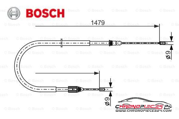 Achat de BOSCH 1 987 477 647 Tirette à câble, frein de stationnement pas chères