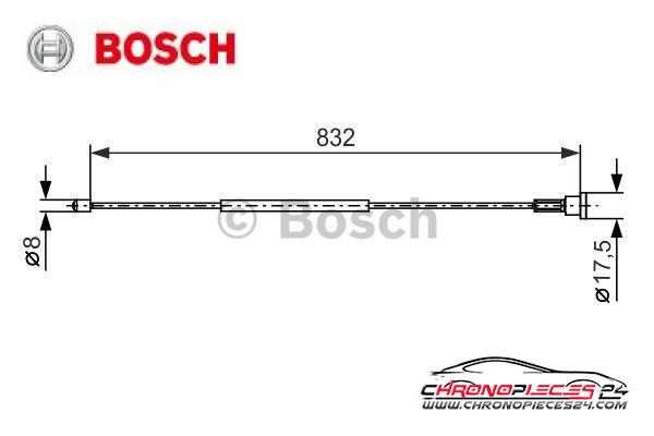 Achat de BOSCH 1 987 477 661 Tirette à câble, frein de stationnement pas chères