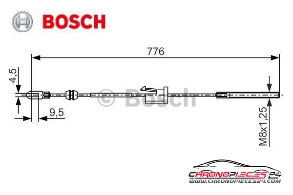 Achat de BOSCH 1 987 477 681 Tirette à câble, frein de stationnement pas chères