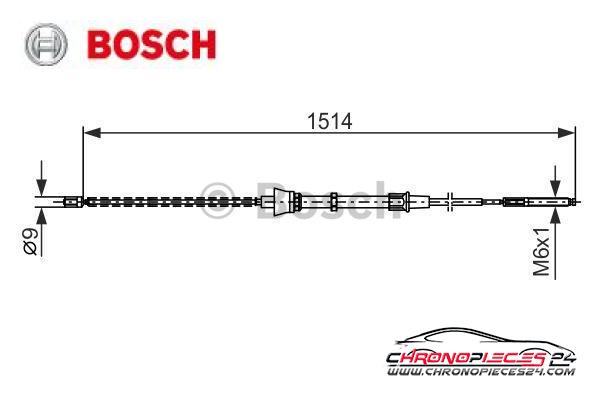 Achat de BOSCH 1 987 477 695 Tirette à câble, frein de stationnement pas chères