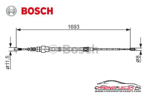 Achat de BOSCH 1 987 477 698 Tirette à câble, frein de stationnement pas chères