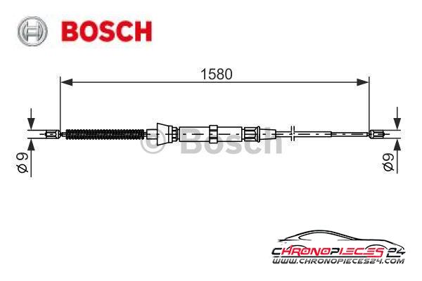 Achat de BOSCH 1 987 477 806 Tirette à câble, frein de stationnement pas chères