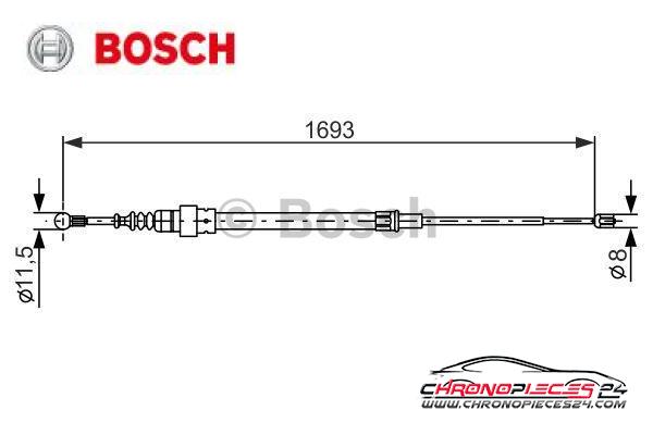 Achat de BOSCH 1 987 477 817 Tirette à câble, frein de stationnement pas chères