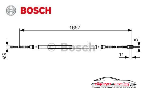 Achat de BOSCH 1 987 477 881 Tirette à câble, frein de stationnement pas chères