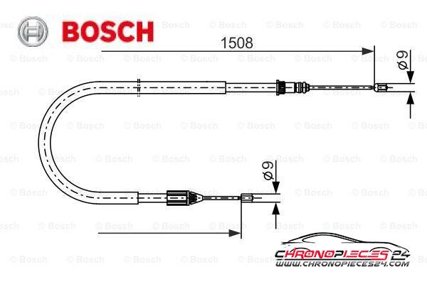 Achat de BOSCH 1 987 477 890 Tirette à câble, frein de stationnement pas chères