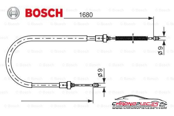 Achat de BOSCH 1 987 477 955 Tirette à câble, frein de stationnement pas chères