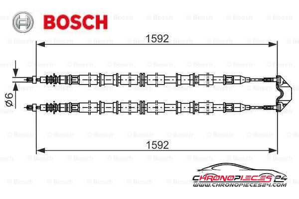 Achat de BOSCH 1 987 482 102 Tirette à câble, frein de stationnement pas chères