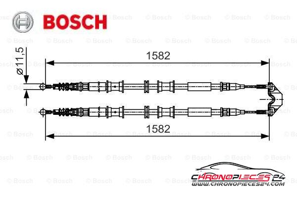 Achat de BOSCH 1 987 482 138 Tirette à câble, frein de stationnement pas chères