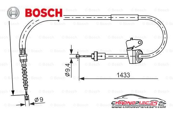 Achat de BOSCH 1 987 482 231 Tirette à câble, frein de stationnement pas chères