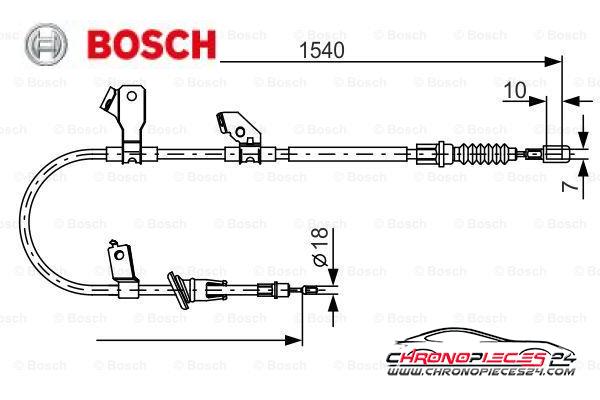 Achat de BOSCH 1 987 482 271 Tirette à câble, frein de stationnement pas chères