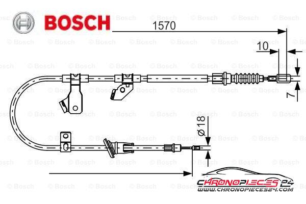 Achat de BOSCH 1 987 482 272 Tirette à câble, frein de stationnement pas chères