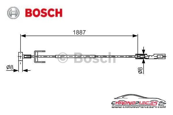 Achat de BOSCH 1 987 482 292 Tirette à câble, frein de stationnement pas chères