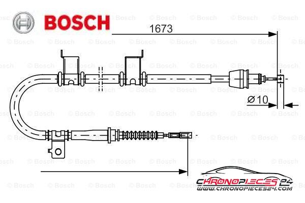 Achat de BOSCH 1 987 482 361 Tirette à câble, frein de stationnement pas chères