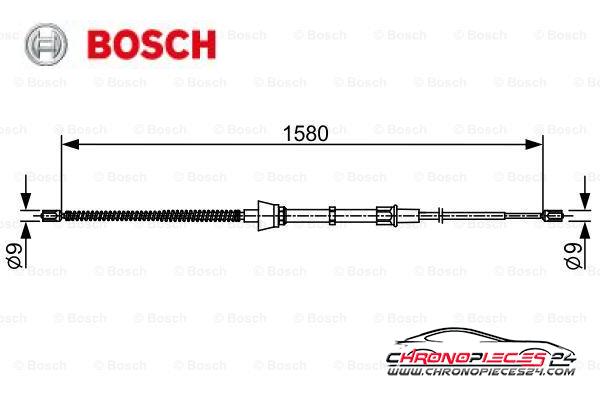 Achat de BOSCH 1 987 482 446 Tirette à câble, frein de stationnement pas chères