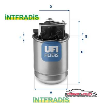 Achat de INTFRADIS 101165 Boîtier, filtre de carburant pas chères