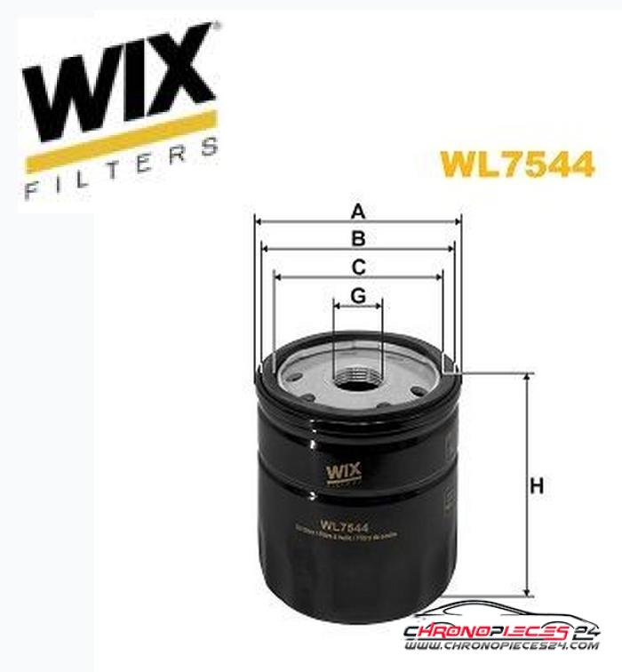 Achat de WIX FILTERS WL7544 Filtre à huile pas chères