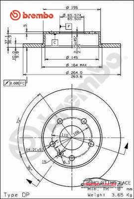 Achat de BREMBO 08.7627.75 Disque de frein pas chères