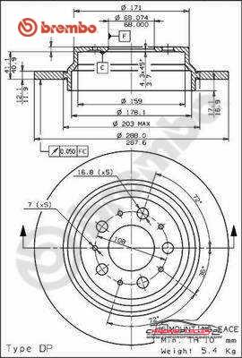 Achat de BREMBO 08.7765.75 Disque de frein pas chères