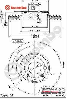 Achat de BREMBO 09.7628.11 Disque de frein pas chères