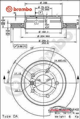 Achat de BREMBO 09.7720.11 Disque de frein pas chères