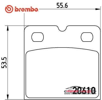 Achat de BREMBO P 02 001 Kit de plaquettes de frein, disque de frein de stationnement pas chères