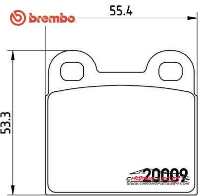 Achat de BREMBO P 06 001 Kit de plaquettes de frein, frein à disque pas chères