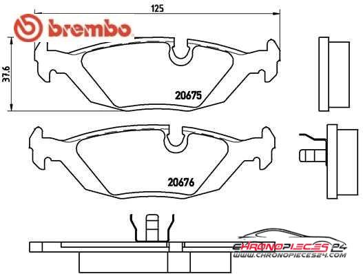 Achat de BREMBO P 06 009 Kit de plaquettes de frein, frein à disque pas chères