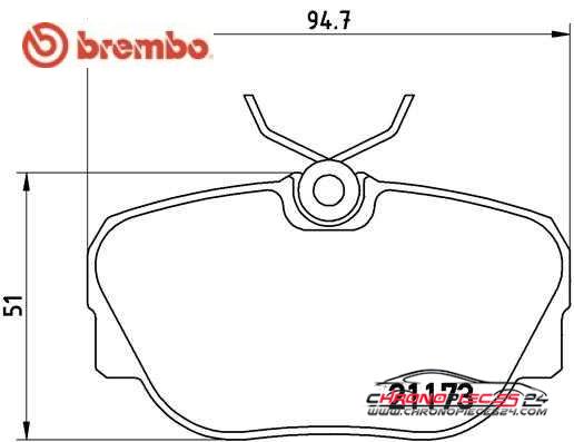 Achat de BREMBO P 06 010 Kit de plaquettes de frein, frein à disque pas chères