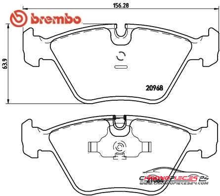 Achat de BREMBO P 06 012 Kit de plaquettes de frein, frein à disque pas chères