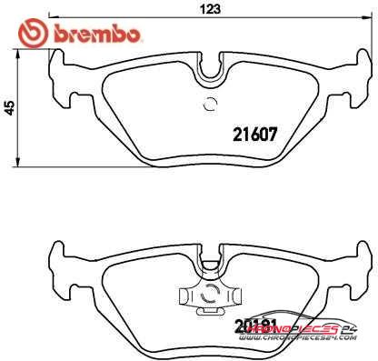 Achat de BREMBO P 06 013 Kit de plaquettes de frein, frein à disque pas chères