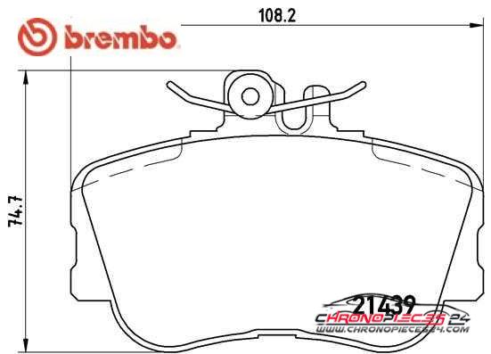 Achat de BREMBO P 06 017 Kit de plaquettes de frein, frein à disque pas chères