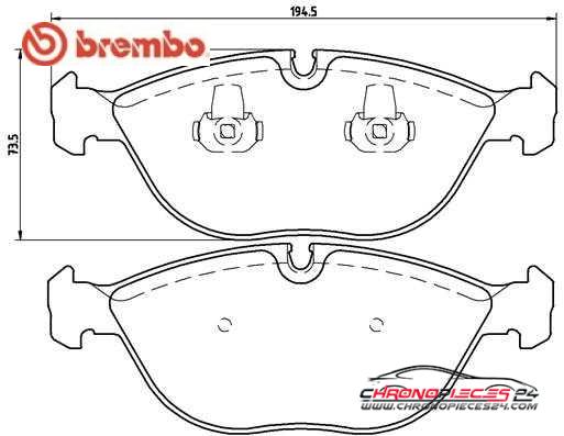 Achat de BREMBO P 06 019 Kit de plaquettes de frein, frein à disque pas chères