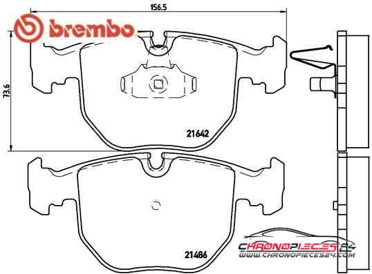 Achat de BREMBO P 06 021 Kit de plaquettes de frein, frein à disque pas chères