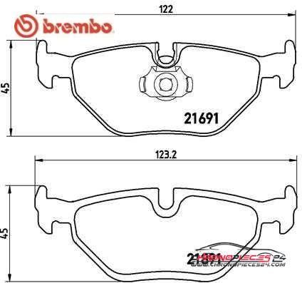 Achat de BREMBO P 06 023 Kit de plaquettes de frein, frein à disque pas chères